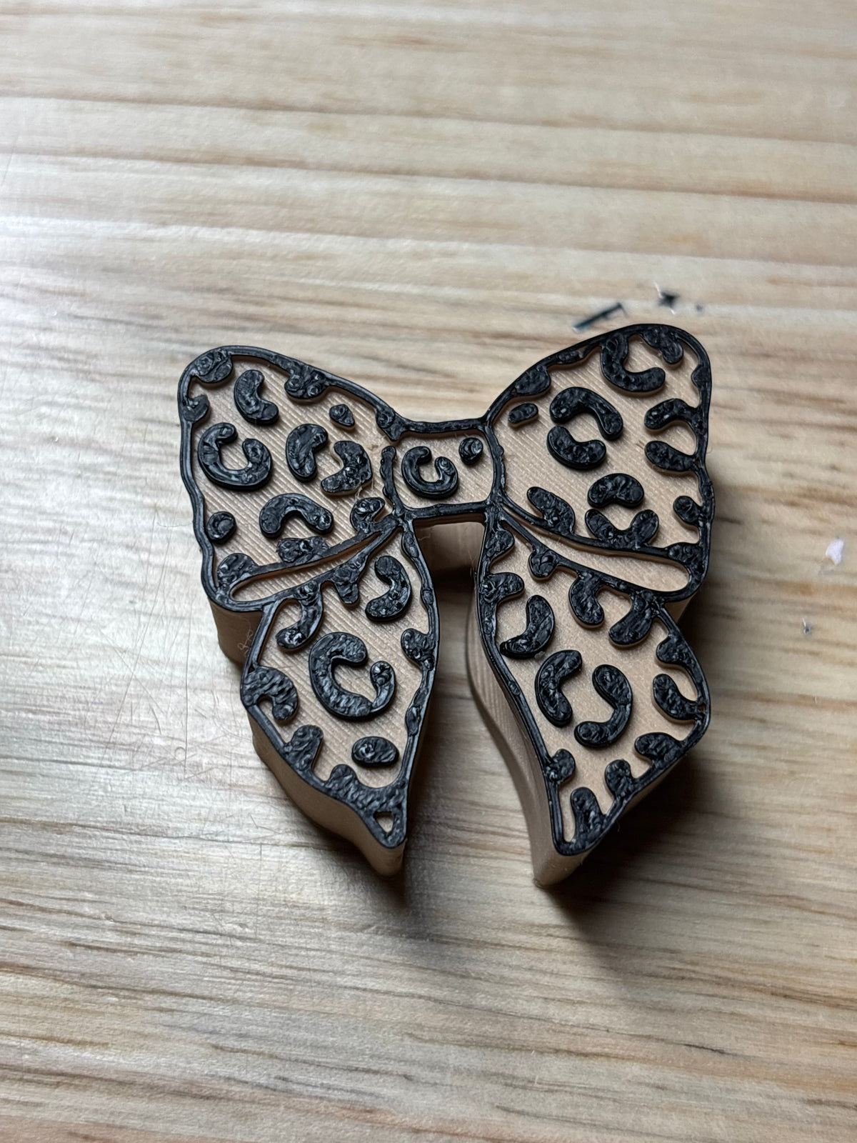 Cheetah print bows Strawtopper