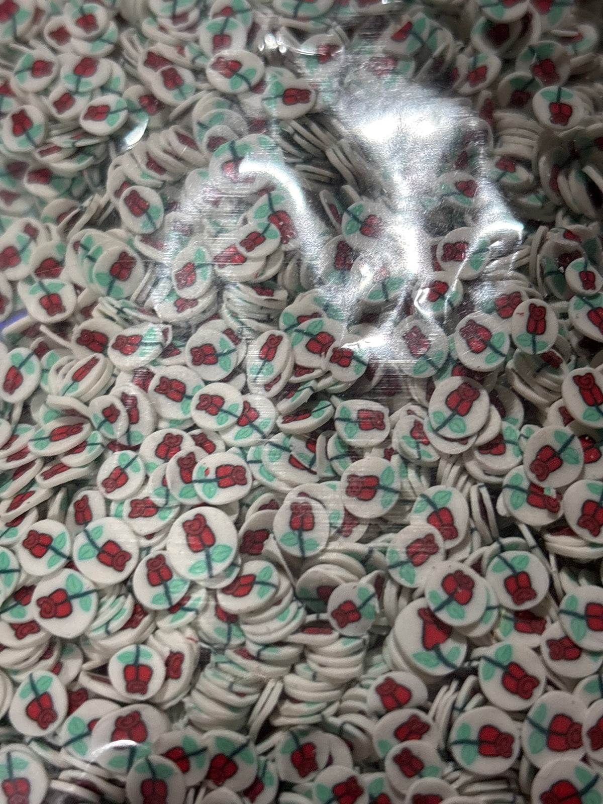 Red roses clay