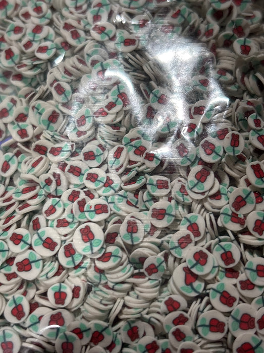 Red roses clay