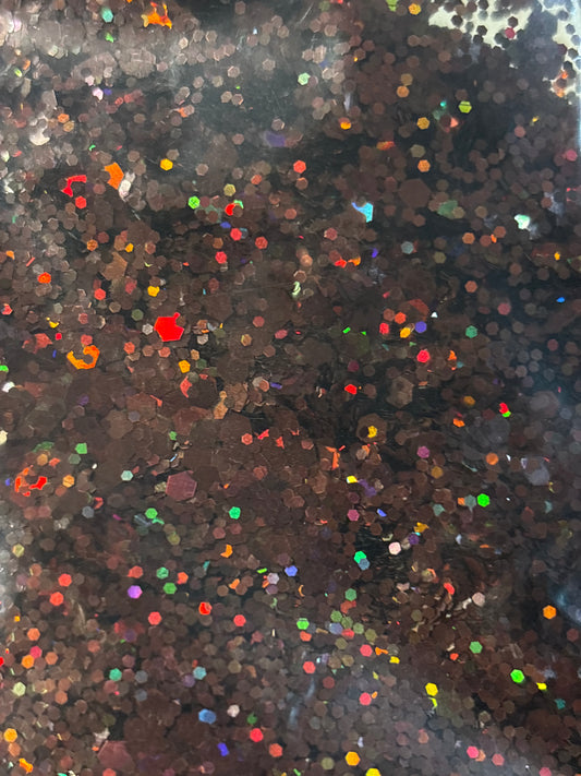 Brown holographic chunky glitter