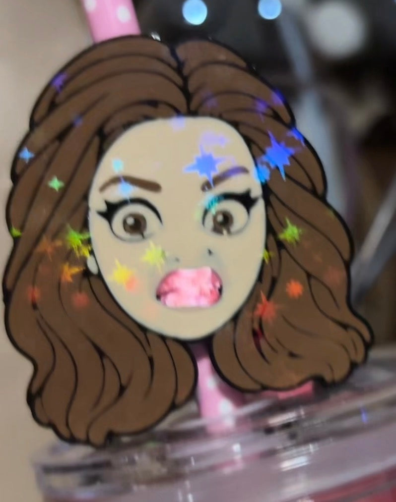 Crash out doll holographic Strawtopper 10mm