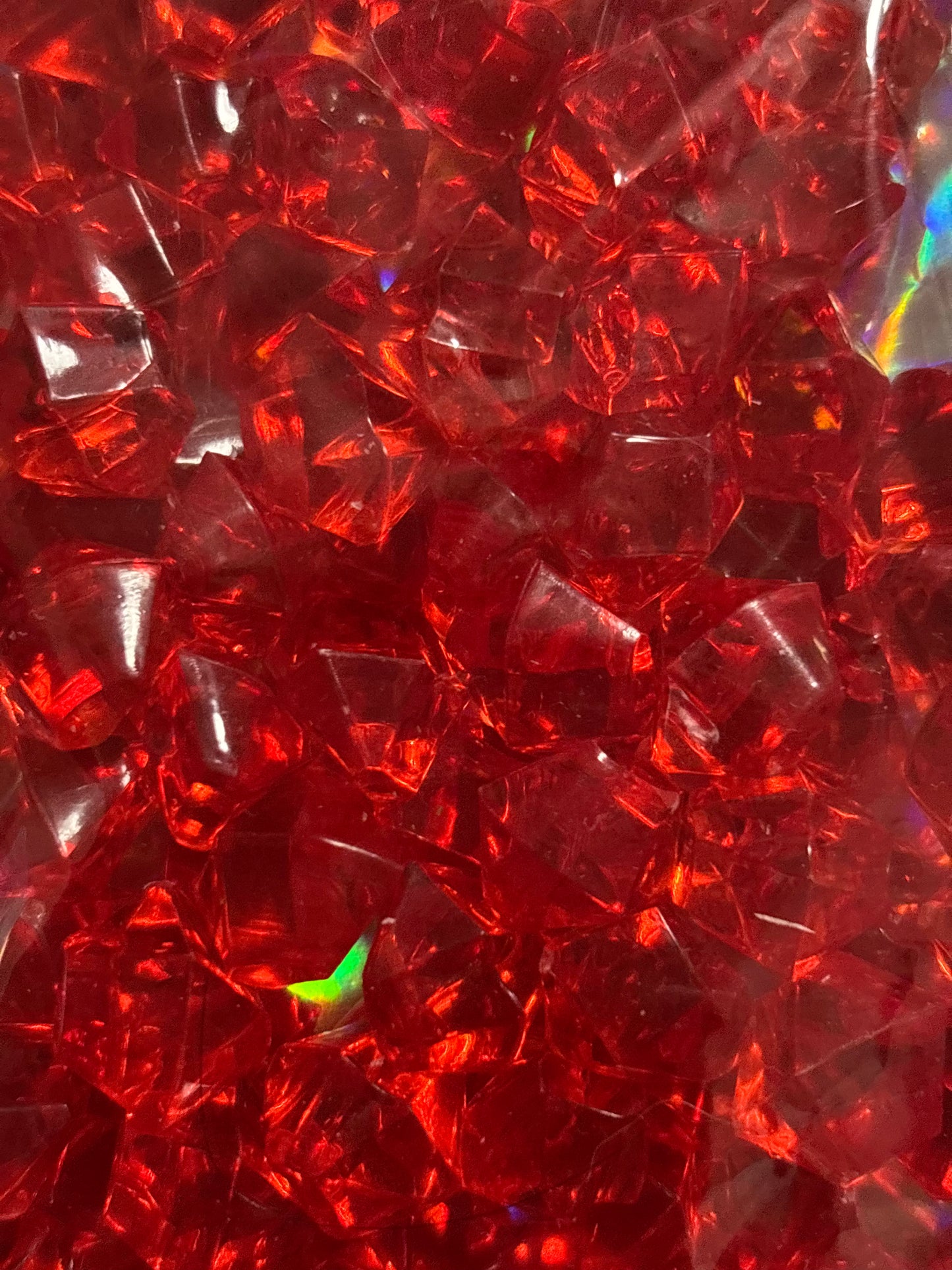 Red faux ice